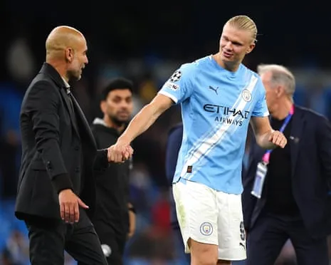 Erling Haaland Becomes Part of Exclusive UCL Half-Century Group, Hailed by Pep as Ronaldo and Messi's Equal